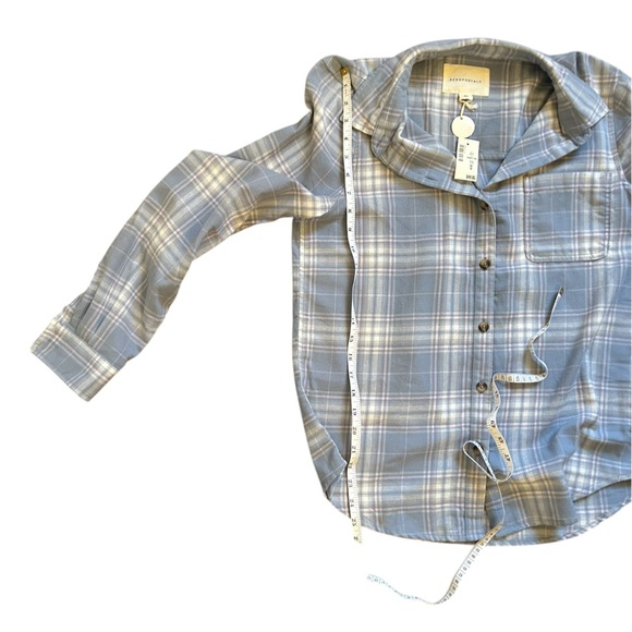 Aeropostale Super Soft Blue Plaid Flannel Short Size M New With Tags - Picture 9 of 14